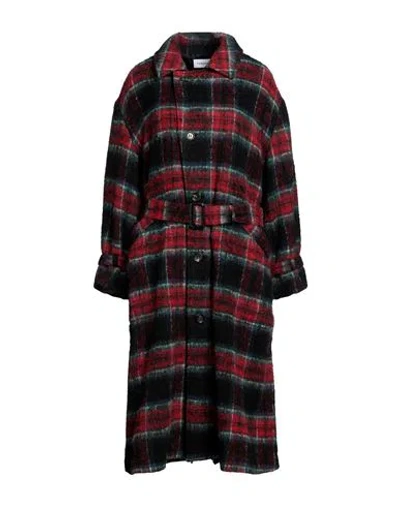Tanaka Woman Coat Red Size M Wool, Nylon
