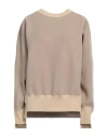 Tanaka Woman Sweatshirt Beige Size Xs Polyester, Cotton, Elastane