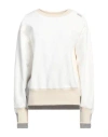 Tanaka Woman Sweatshirt White Size S Polyester, Cotton, Elastane In White
