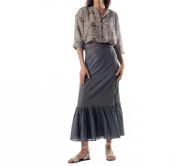 Tanavana Ginger Midi Skirt In Grey In Gray