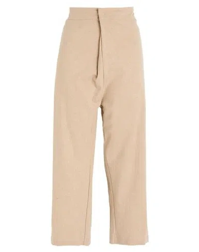 Tandem Woman Pants Beige Size 14 Viscose, Polyester, Wool, Elastane In Brown