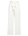 Tandem Woman Pants Cream Size 4 Linen In White