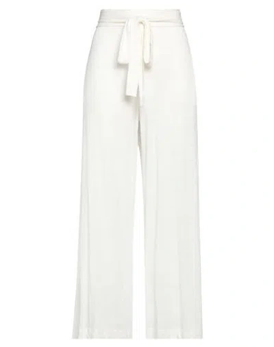 Tandem Woman Pants Cream Size 4 Linen In White