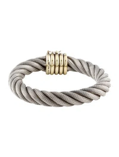 Pre-owned Tane México 1942 Two-tone Bangle Bracelet, 7" In Multi