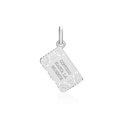 Tane México 1942 Women's Exquisitely Detailed 'till Death Do Us Part' Charm Handmade In Sterling Silver In Metallic
