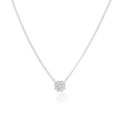 Tane México 1942 Women's Silver Dalia Pendant Necklace In Metallic