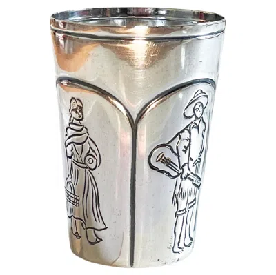 Pre-owned Tane Sterling Silver Baptismal Cup By J. Marmolejos For , Mexico, 1965