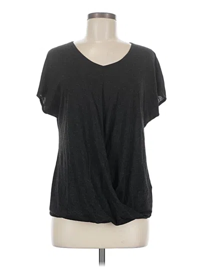 Pre-owned Tangerine Short Sleeve Top Gray V-neck Tops
