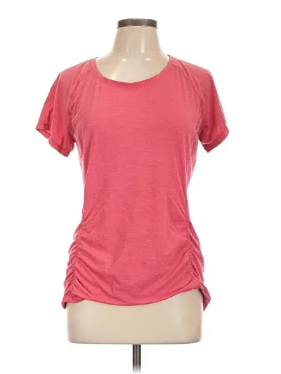 Pre-owned Tangerine Short Sleeve Top Pink Scoop Neck Tops
