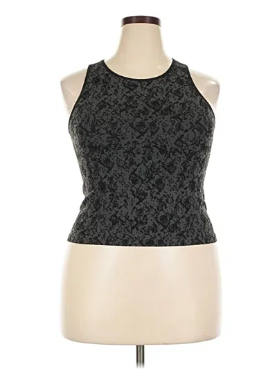 Pre-owned Tangerine Tank Top Black Halter Neckline Tops