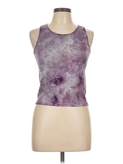 Pre-owned Tangerine Tank Top Purple Halter Neckline Tops