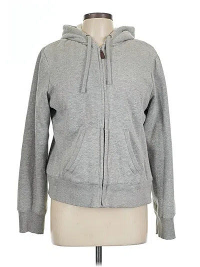 Pre-owned Tangerine Zip Up Hoodie In Gray