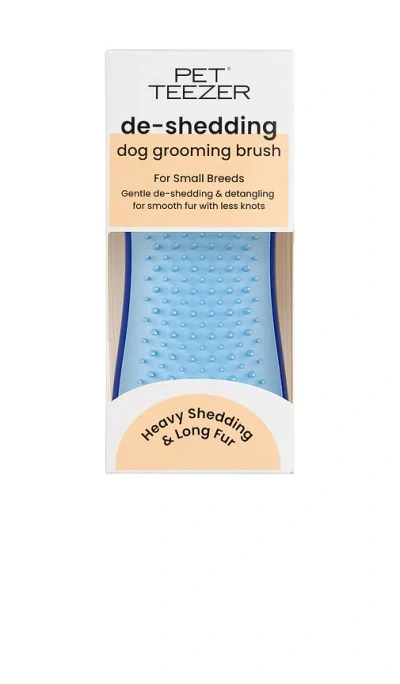 Tangle Teezer Small De-shedding Dog Grooming Brush In Blue & Light Blue