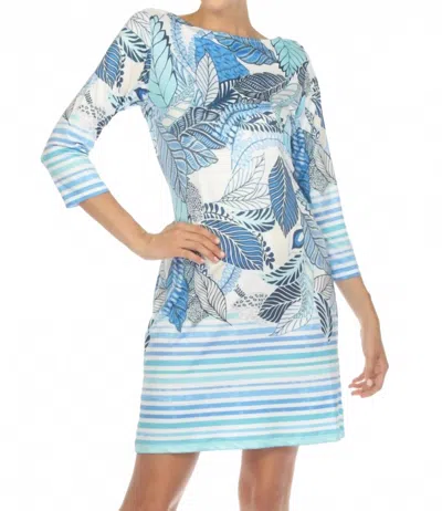 Tango Mango 3/4 Sleeve Dress In Ass't Blues