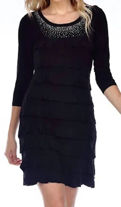Tango Mango Ruffle Dress In Black