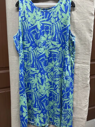 Tango Mango Women's Tank Dress In Blue/green