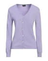 Tangram Woman Cardigan Lilac Size Xl Wool, Viscose, Cashmere, Nylon In Purple