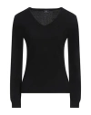 Tangram Woman Sweater Black Size S Wool, Viscose, Cashmere, Nylon In Black