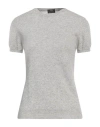 Tangram Woman Sweater Grey Size Xxl Wool, Viscose, Cashmere, Nylon In Grey