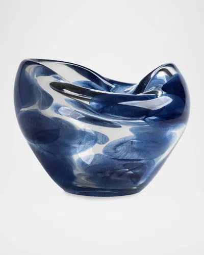 Tania Bulhões Cielo Glass Vase In Blue