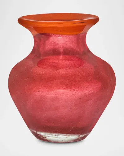 Tania Bulhões Duo Glass Bulb Vase In Red
