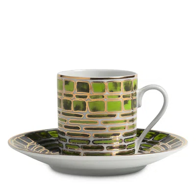 Tania Bulhões Espresso Cup And Saucer Jade Green
