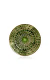 Tania Bulhões Gold-detailed Porcelain Dessert Plate In Green