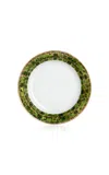 Tania Bulhões Gold-detailed Porcelain Soup Plate In Green