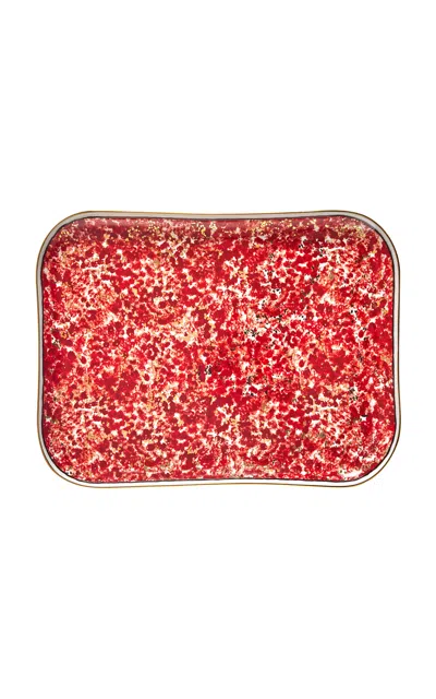 Tania Bulhões Plaza Athenee Tray In Red