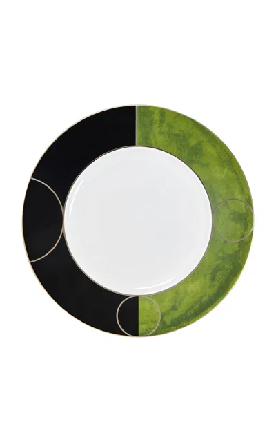 Tania Bulhões Porcelain Charger Plate In Black