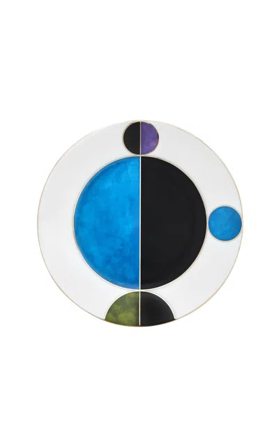 Tania Bulhões Porcelain Dessert Plate In Blue
