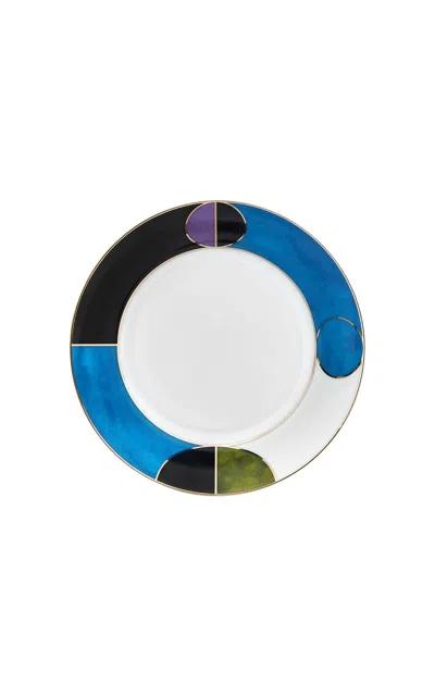 Tania Bulhões Porcelain Soup Plate In Blue