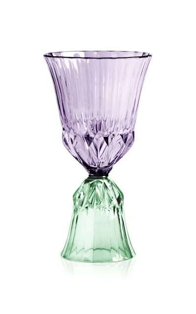 Tania Bulhões Stemmed Glass Sardegna Purpura & Green