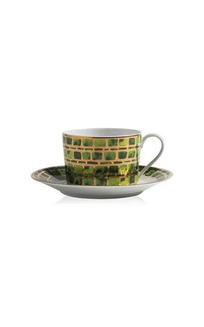 Tania Bulhões Tea Cup & Saucer Jade Green