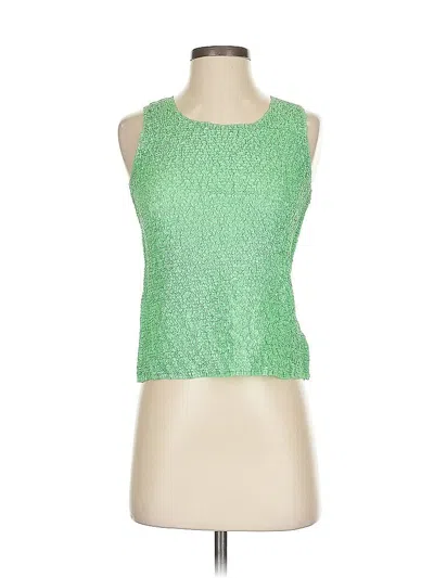 Pre-owned Tania Tank Top Green Halter Neckline Tops