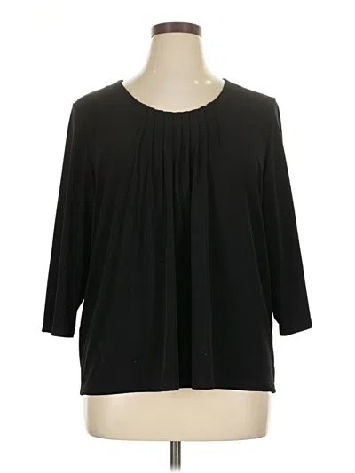 Pre-owned Tanjay 3/4 Sleeve Blouse In Black
