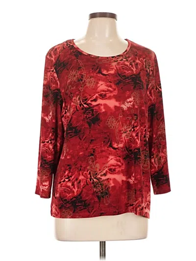 Pre-owned Tanjay 3/4 Sleeve Blouse In Red