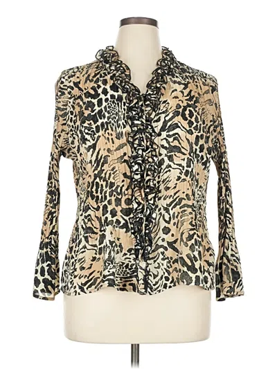 Pre-owned Tanjay Long Sleeve Blouse In Gold