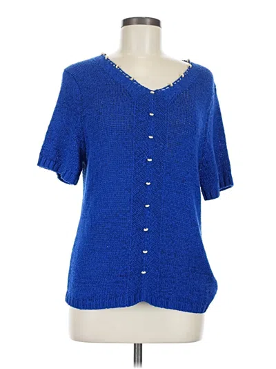 Pre-owned Tanjay Short Sleeve Blouse In Blue