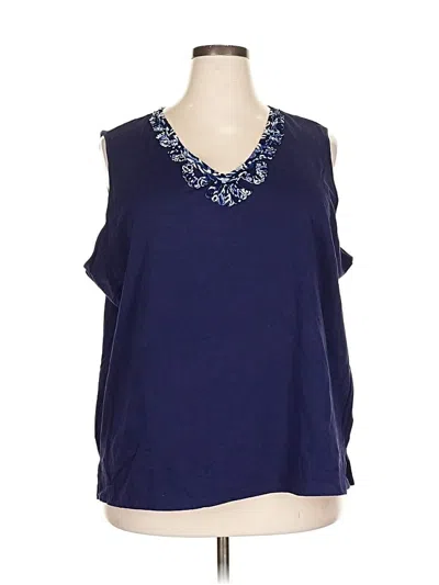 Pre-owned Tanjay Sleeveless Blouse In Blue