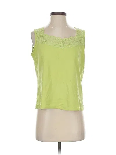Pre-owned Tanjay Sleeveless Top Green Scoop Neck Tops