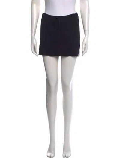 Pre-owned Tank Air Beaded Accents Mini Skirt In Black