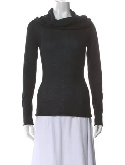 Pre-owned Tank Air Cashmere Cowl Neck Sweater In Gray