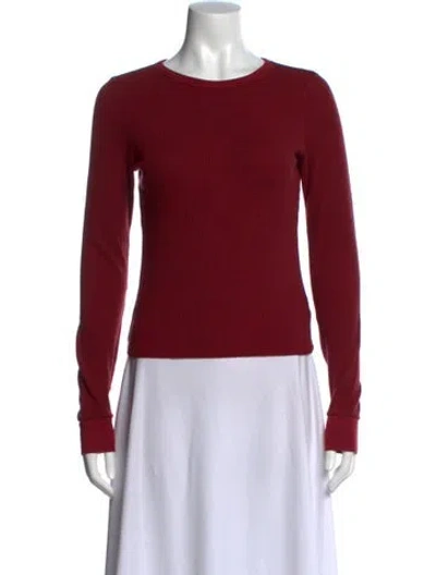 Pre-owned Tank Air Crew Neck Long Sleeve Top In Red