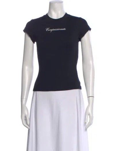 Pre-owned Tank Air Crew Neck Short Sleeve T-shirt In Black