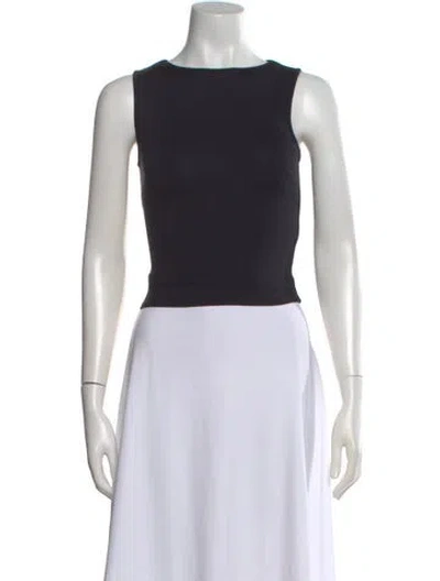 Pre-owned Tank Air Crew Neck Sleeveless Top In Black