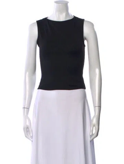Pre-owned Tank Air Crew Neck Sleeveless Top In Black
