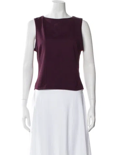 Pre-owned Tank Air Crew Neck Sleeveless Top In Purple