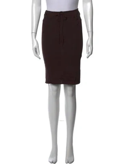 Pre-owned Tank Air Floral Print Knee-length Skirt In Brown