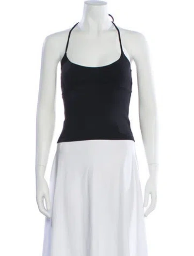 Pre-owned Tank Air Halterneck Sleeveless Top In Gray